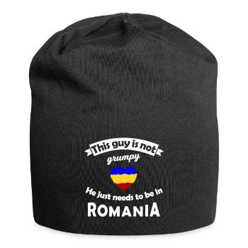 Le mal du pays en Roumanie - Bonnet en jersey - noir - Devant