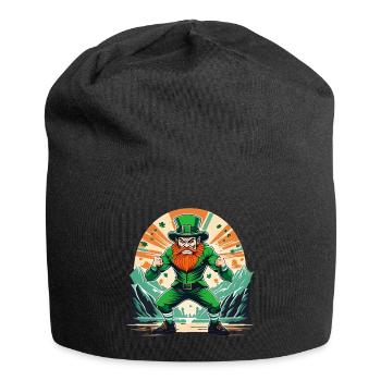 Lutin Trèfle de la Saint-Patrick - Bonnet en jersey - noir - Devant