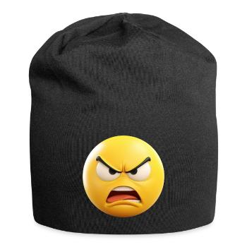 Wütend Emoticon Emotion - Jersey-Beanie - Schwarz - Vorne