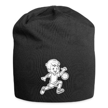 Fußball Fußballmannschaft Fußballspiel - Jersey-Beanie - Schwarz - Vorne