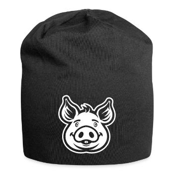 Pig Piggy - Jersey Beanie - black - Front