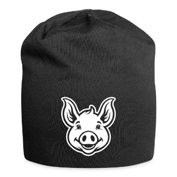Pig Piggy - Jersey Beanie - black - Front