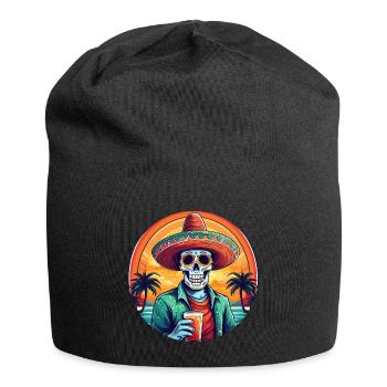 5 de Mayo Party Drinko de Mayo Sugar Skull Drink - Jersey Beanie - black - Front