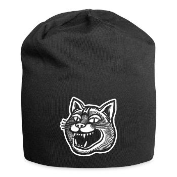 Chat Chats Chat Dame Chat Amoureux Chat Visage - Bonnet en jersey - noir - Devant