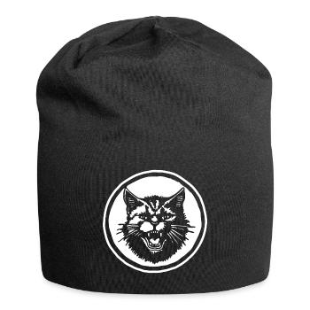 Chat Chats Chat Dame Chat Amoureux Chat Visage - Bonnet en jersey - noir - Devant