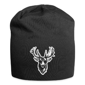 Roe deer, fawn, roe deer - Jersey Beanie - black - Front