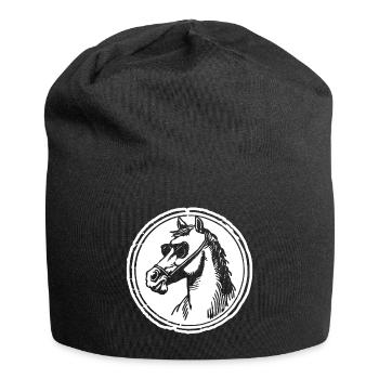 Horse Horses Horse Head - Jersey Beanie - black - Front
