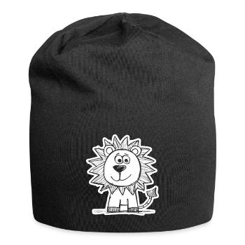 Lion Tête de Lion - Bonnet en jersey - noir - Devant