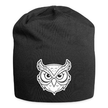 Owl Owls Bird - Jersey Beanie - black - Front