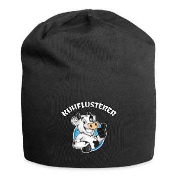 cow whisperer cow farmer farmer farmer - Jersey Beanie - black - Front