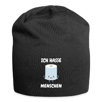 Ich Hasse Menschen Klopapier - Jersey-Beanie - Schwarz - Vorne