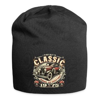 50e anniversaire Oldtimer 1975 PAS VIEUX CLASSIQUE - Bonnet en jersey - noir - Devant