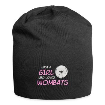 Juste une fille qui aime les wombats - Bonnet en jersey - noir - Devant