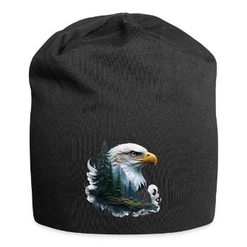 Nature eagle - Jersey Beanie - black - Front