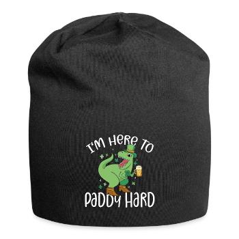 Leprechaun T-Rex Dino Bier I'm Here To Paddy Hard - Jersey-Beanie - Schwarz - Vorne