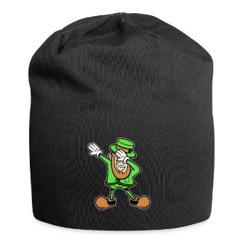 Danse du dabbing du lutin de la Saint-Patrick - Bonnet en jersey - noir - Devant