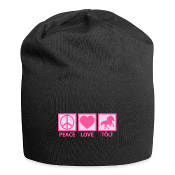 Cheval Islandais Tölt Peace Love Mama Rose - Bonnet en jersey - noir - Devant