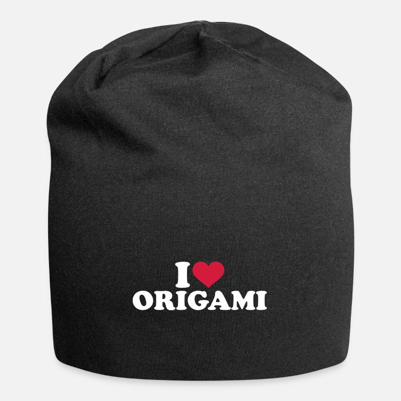 Origami - Jersey-Beanie - Schwarz