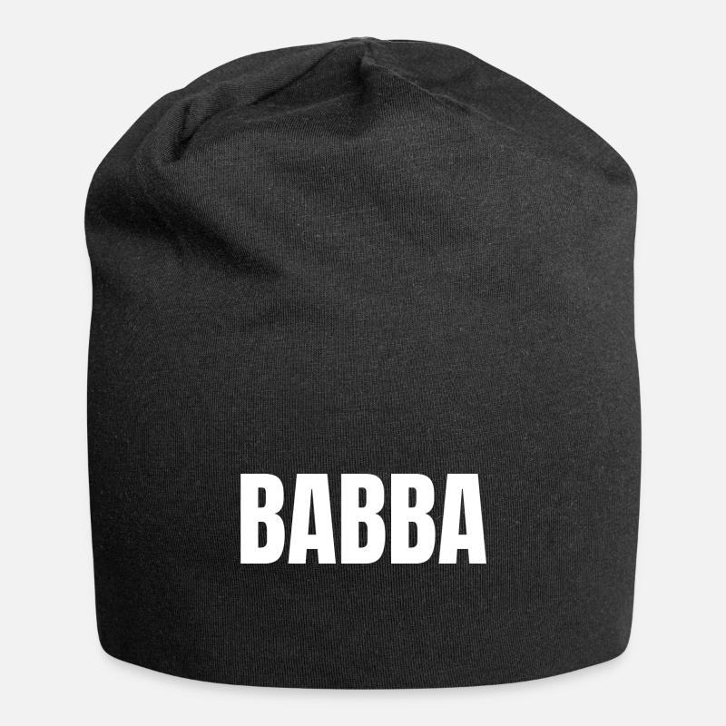 Babba Papa Vater Hessisch Bayrisch Sächsisch - Jersey-Beanie - Schwarz