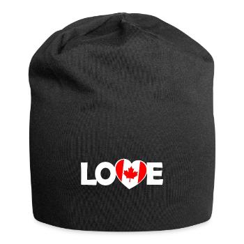 Un cœur pour les Canadiens - Bonnet en jersey - noir - Devant