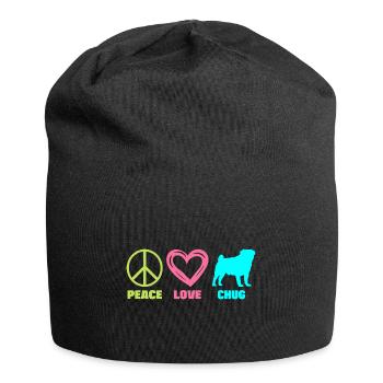 Chug Dog Mama Peace Love Say for Mistress - Bonnet en jersey - noir - Devant