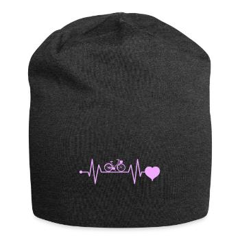 Fahrrad Herzschlag Bike Mit Motiv Mädchen Pink - Jersey-Beanie - Anthrazit - Vorne