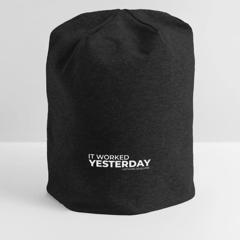 Software Developer Yesterday Works Gift Jersey Beanie