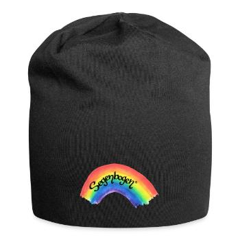 Segenbogen® Sticker - Jersey-Beanie - Schwarz - Vorne