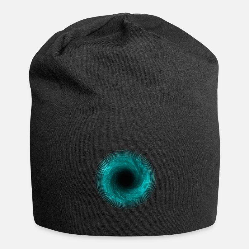 Schwarzes Loch, Sci-fi, Universum, Weltall, Space - Jersey-Beanie - Schwarz