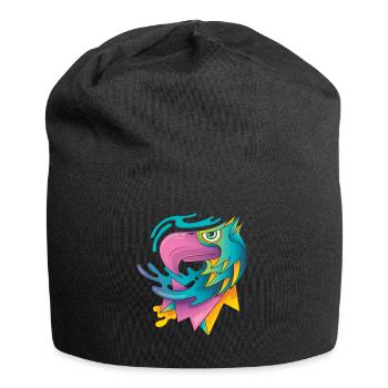 Adlerkopf moderne Grafik Pop Art - Jersey-Beanie - Schwarz - Vorne