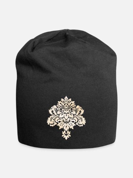 Muster - Jersey-Beanie - Schwarz