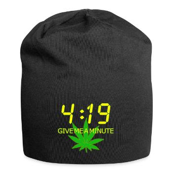 Weed 420 - Jersey-Beanie - Schwarz - Vorne