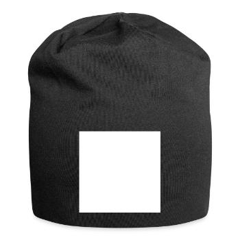 Quadrat Weiß - Jersey-Beanie - Schwarz - Vorne