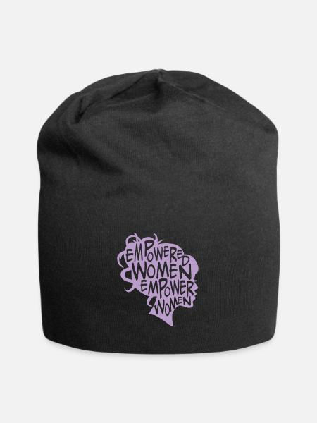 Empowered women Feminist Feminismus Geschenk - Jersey-Beanie - Schwarz