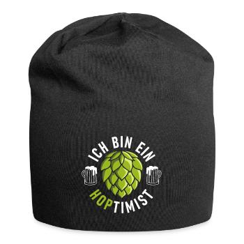 Hopfen Optimist Biertrinker Bierfan Craft Bier - Jersey-Beanie - Schwarz - Vorne
