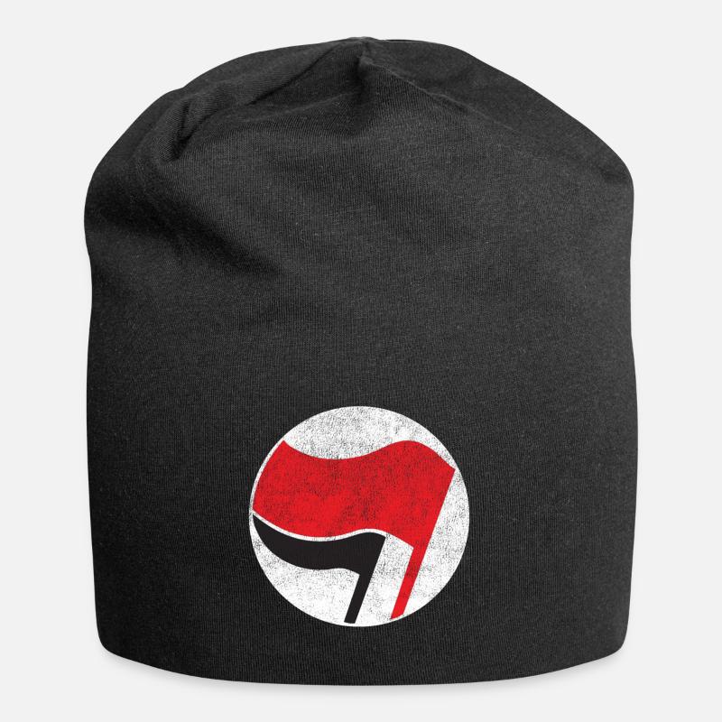 drapeau antifasciste des antifa - Bonnet en jersey - noir