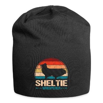 Sheltie Shetland Sheepdog Dog Whisperer - Jersey Beanie - black - Front