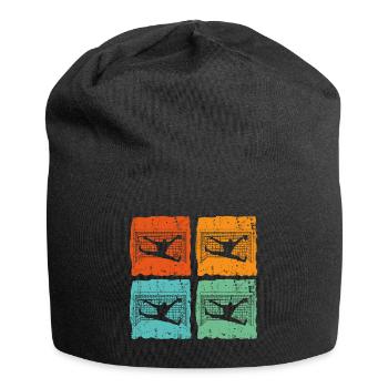 Gardien de handball Gardien gardien de but Vintage Retro - Bonnet en jersey - noir - Devant
