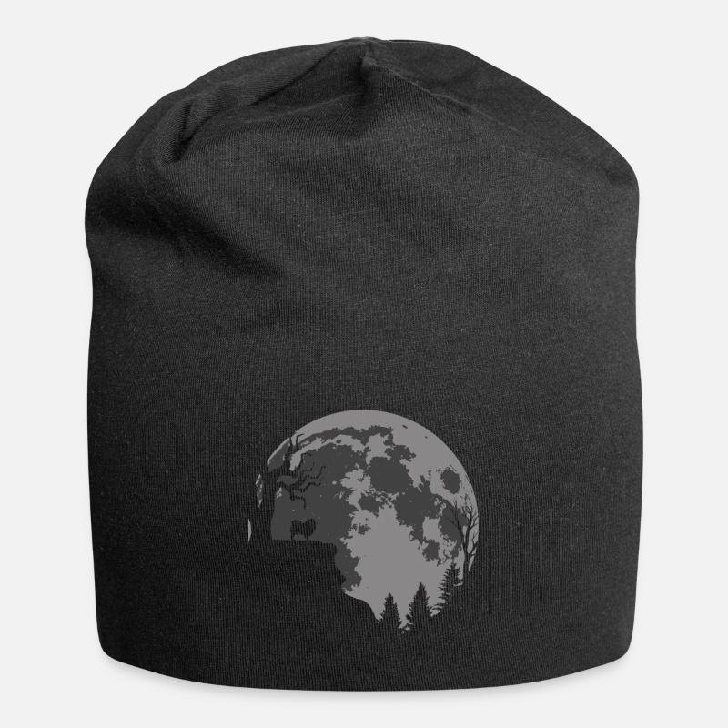 Deutscher Wolfsspitz Spitz Keeshond Hund Mond - Jersey-Beanie - Schwarz