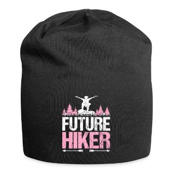 Future Hiker Wandern Baby Mädchen Kinder Geschenk - Jersey-Beanie - Schwarz - Vorne