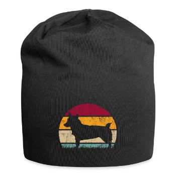 Suédois Vallhund Västgötaspets Retro Vintage - Bonnet en jersey - noir - Devant
