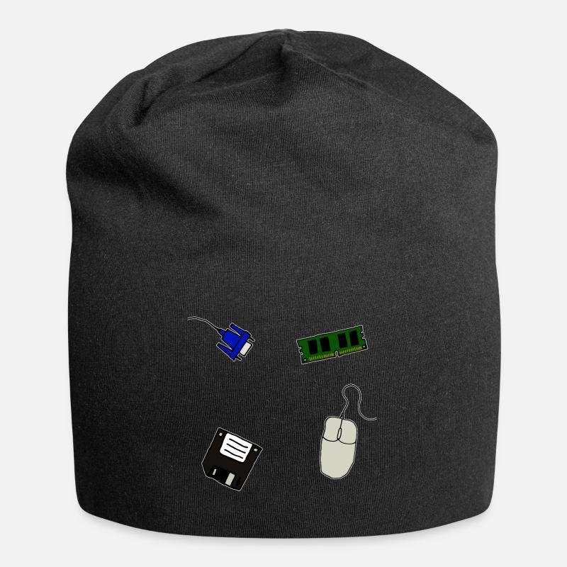 Retro Computer Floppy VGA Mouse Memory - Bonnet en jersey - noir