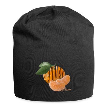Mandarin Lover - Das Obst mit den süßen Kammern - Jersey-Beanie - Schwarz - Vorne