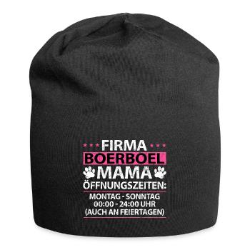 South African Boerboel Hund Mama Spruch Pink - Jersey-Beanie - Schwarz - Vorne