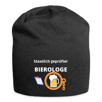 Staatlich geprüfter Bierologe - Jersey-Beanie - Schwarz - Vorne