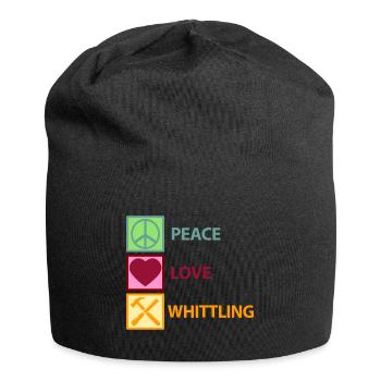 Whittling Holzschnitzer Holz Schnitzen Spruch - Jersey-Beanie - Schwarz - Vorne