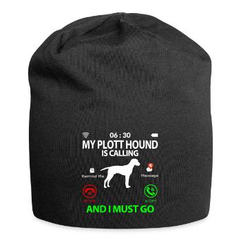 Plott Hound Plotthound Saying Funny Proverbs - Jersey Beanie - black - Front