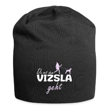 Ungarischer Magyar Vizsla Hund Mama Frauchen - Jersey-Beanie - Schwarz - Vorne