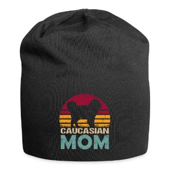 Caucasian Ovcharka Shepherd Mom Mistress - Jersey Beanie - black - Front