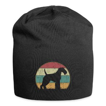 Welsh Terrier Vintage Retro - Jersey Beanie - black - Front